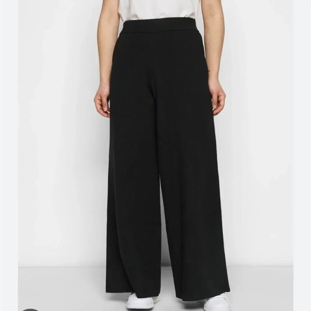 Banana Republic Women’s Size Medium Knit Wide Leg Pants In Black